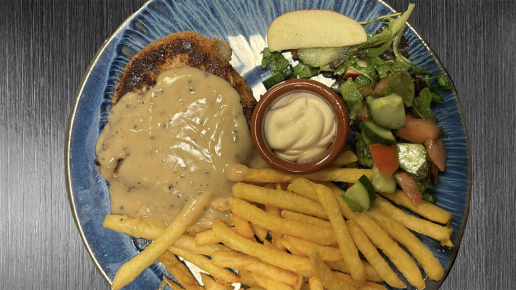 Schnitzel met pepersaus